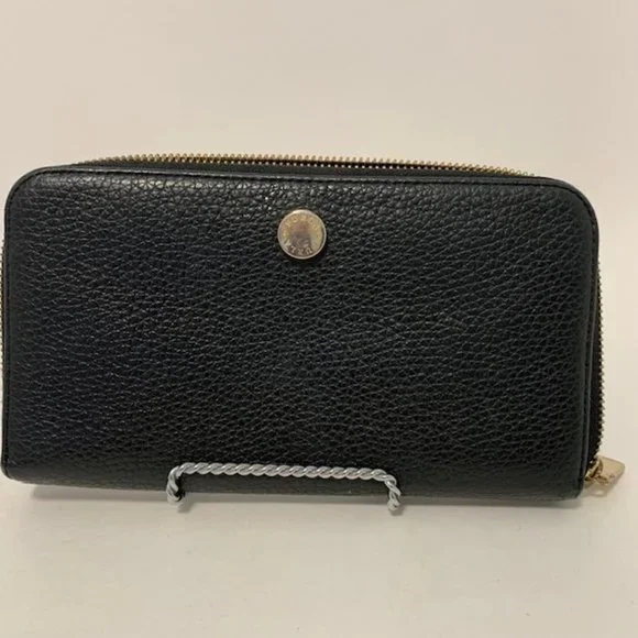 Furla Pebble Leather Zip Wallet Black - Picture 1 of 7